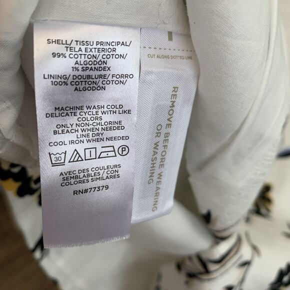 Ann Taylor Black White V Neck Floral Sleeveless Dress Size 2 NWT - Picture 7 of 9